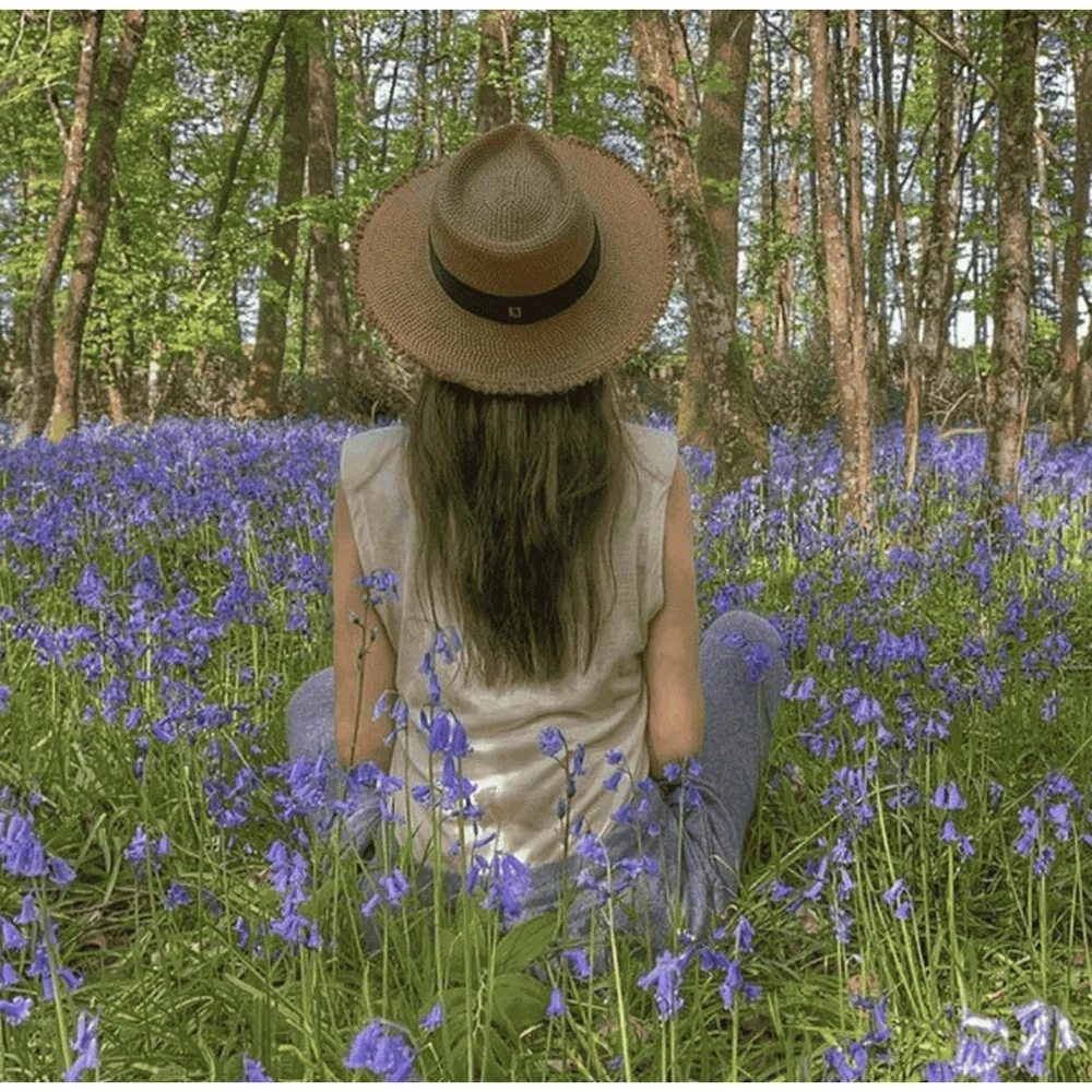 Eric Javits Squishee Packable Straw Fedora Fringe Pinch UPF 50+ - Picture 2 of 9